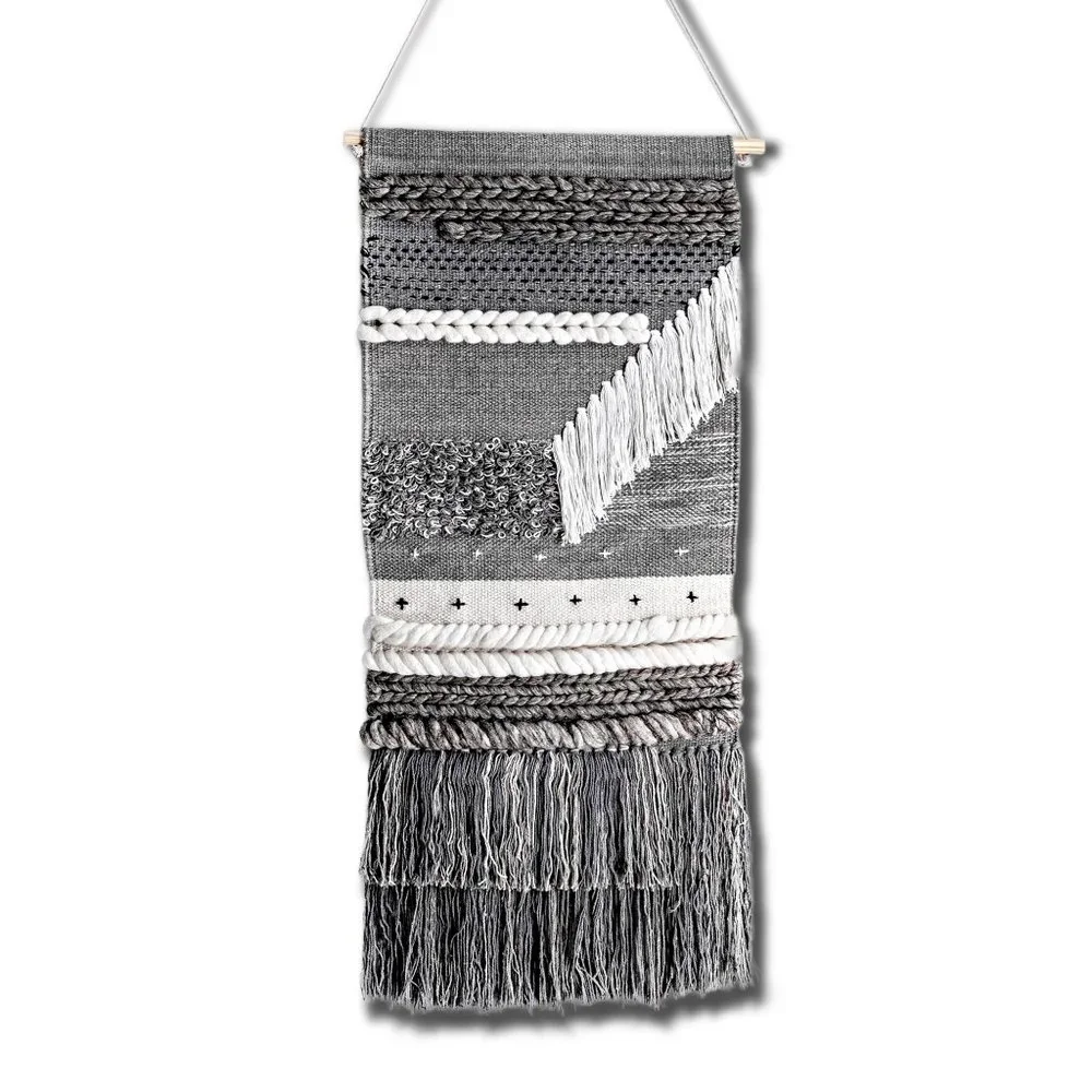 nuLOOM Handmade Cotton Wool Macrame Rug Weave Bohemian Wall Decor Hanging NEW